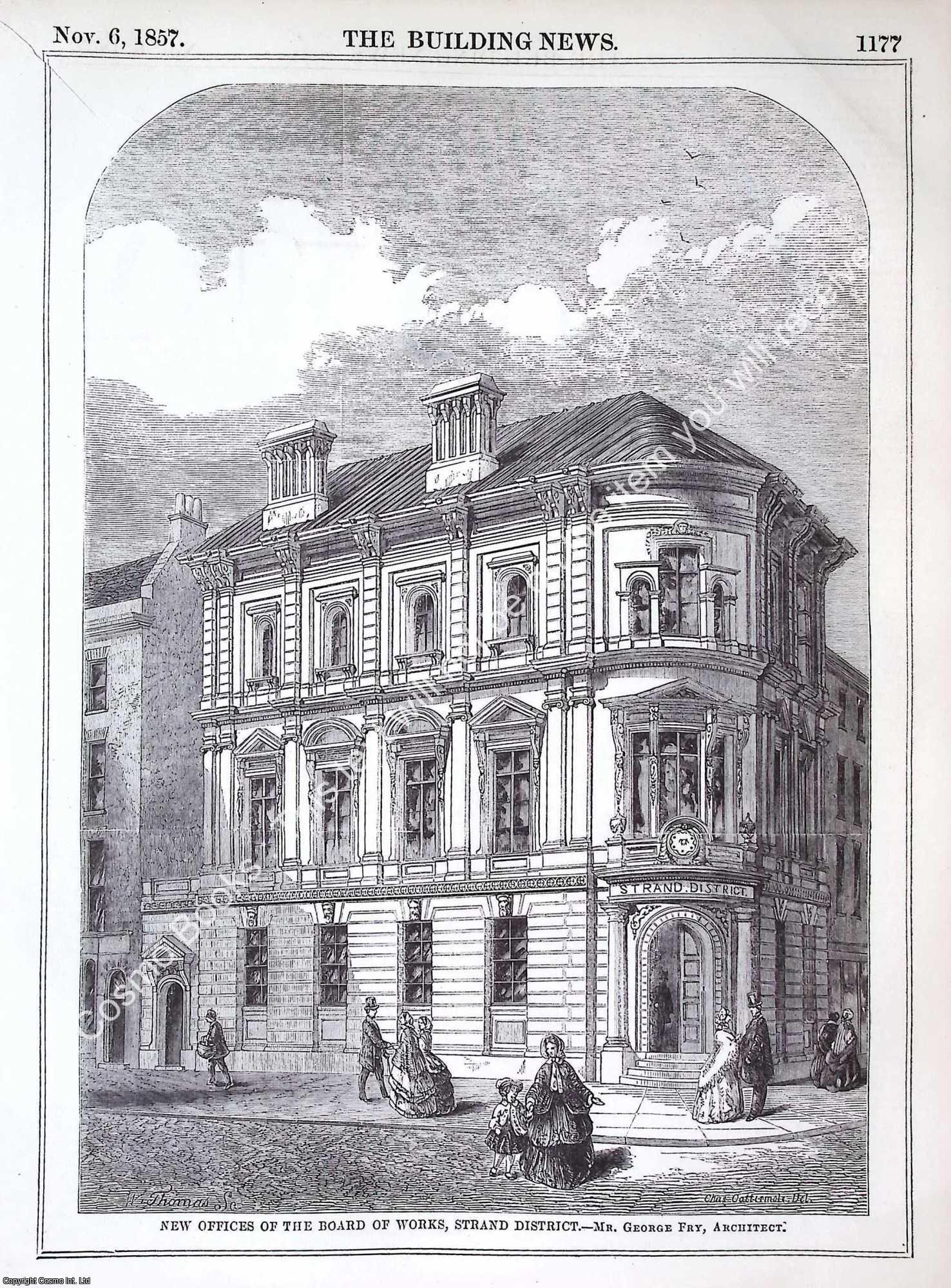 1857 : New Offices of the Board of Works, Strand District. Mr. George ...