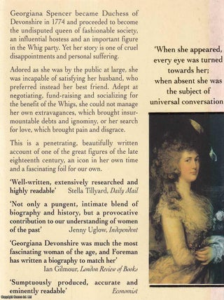 Georgiana : Duchess of Devonshire.