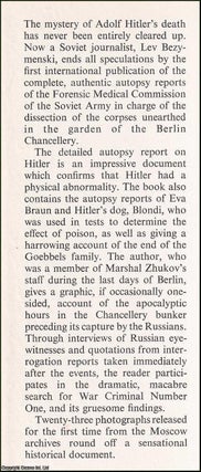 The Death of Adolf Hitler : Unknown Documents from Soviet Archives.