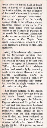 The Unquiet Peace : Stories from the Post War Army.