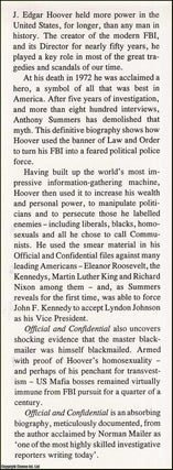 The Secret Life of J. Edgar Hoover : Official & Confidential.