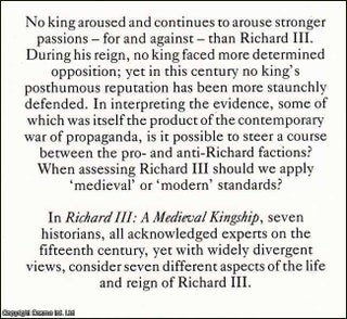 Richard III : A Medieval Kingship.