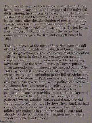England, 1658-1714 : Country and Court.