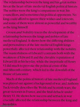 Crown and Nobility, 1272-1461 : Political Conflict in late medieval England.