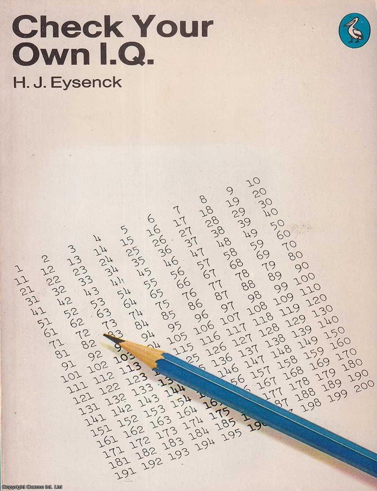 Item #521188 Check Your Own I.Q. H J. Eysenck.