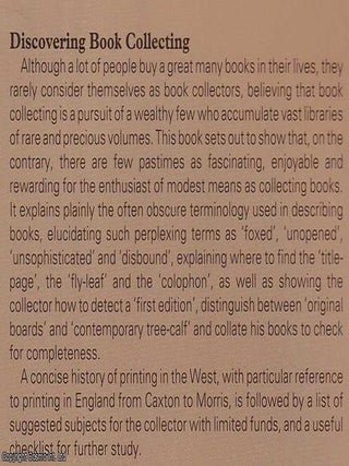 Discovering Book Collecting.