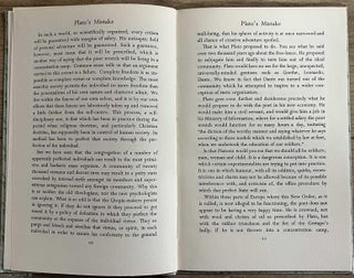 Plato's Mistake. By Richard Church.