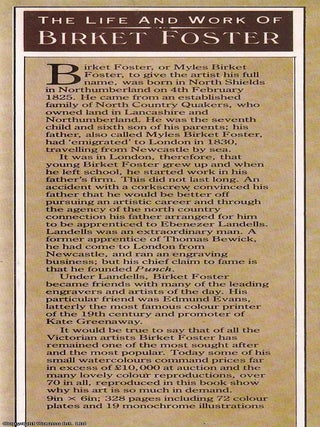The Life and Work of Birket Foster. By H.M. Cundall.