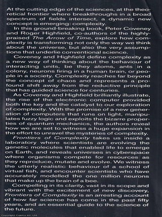 The Search for Order in a Chaotic World : Frontiers of Complexity. By Peter Coveney & Roger Highfield.