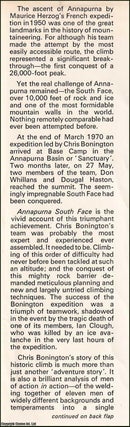 Annapurna South Face. By Chris Bonington.