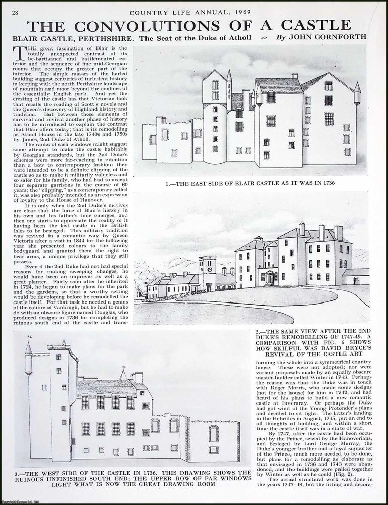 Item #521896 Blair Castle, Perthshire. The Seat of the Duke of Atholl. Several pictures and...