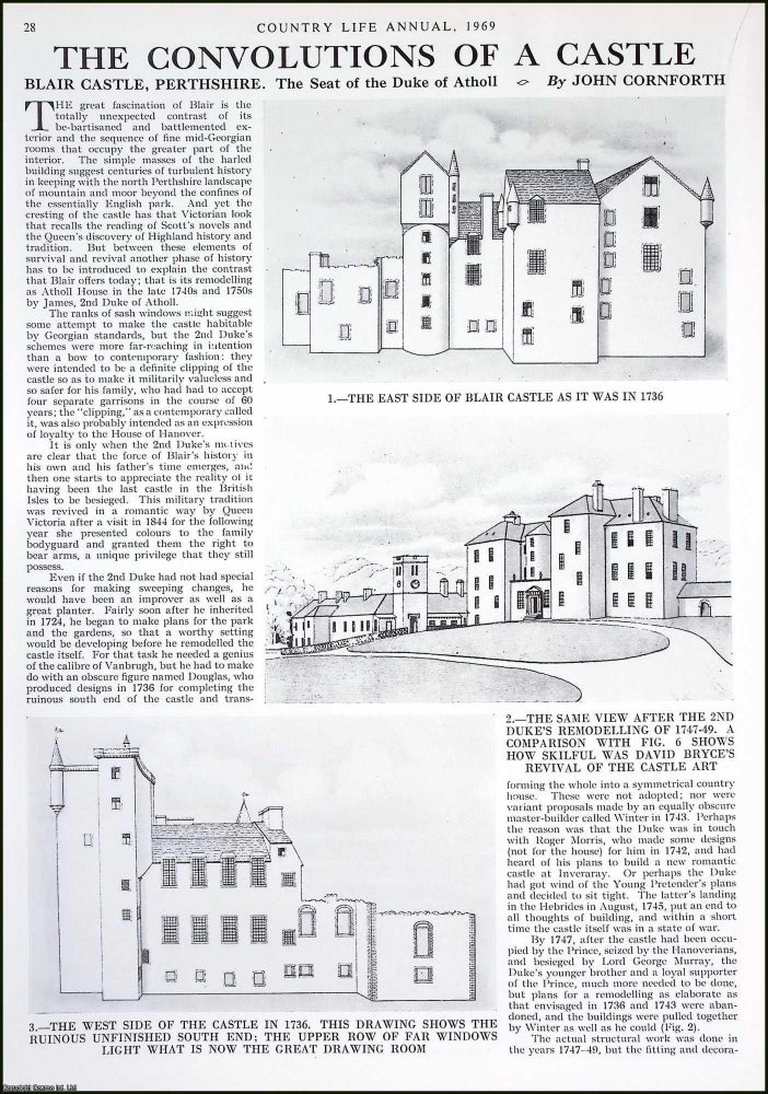 Item #521896 Blair Castle, Perthshire. The Seat of the Duke of Atholl. Several pictures and...