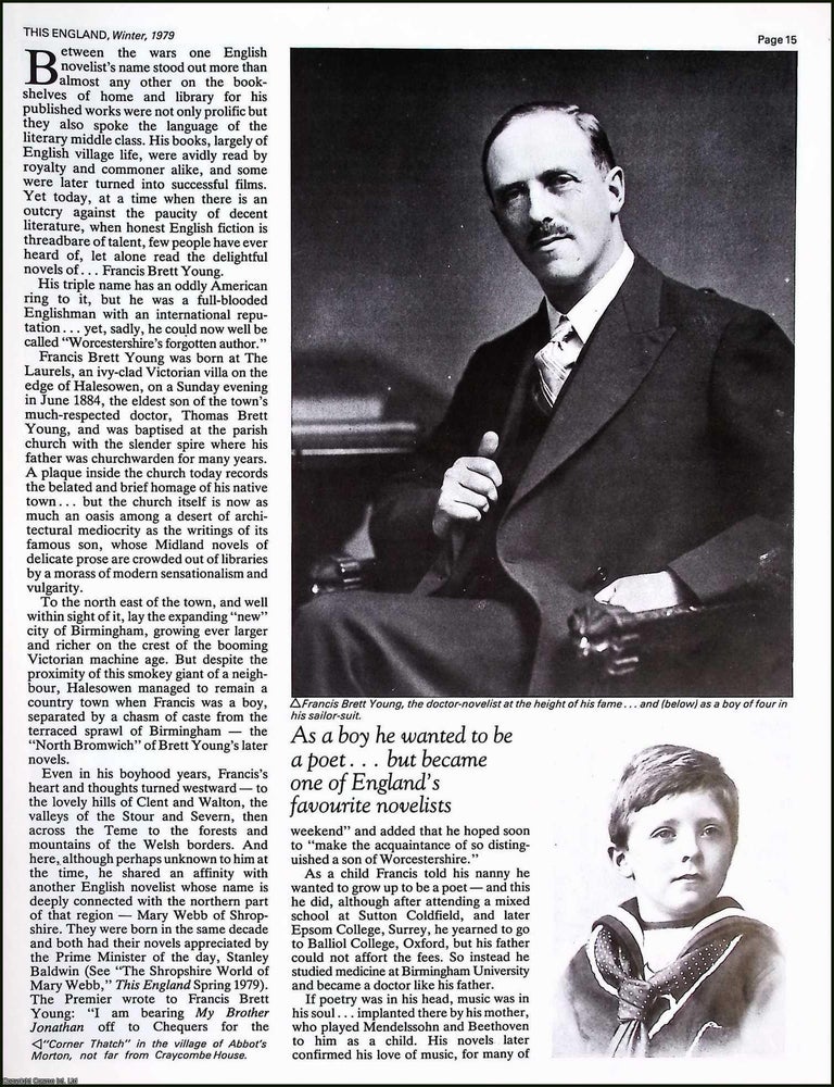 Item #522054 Francis Brett Young : English Novelist, Poet and Physician. Several pictures and...