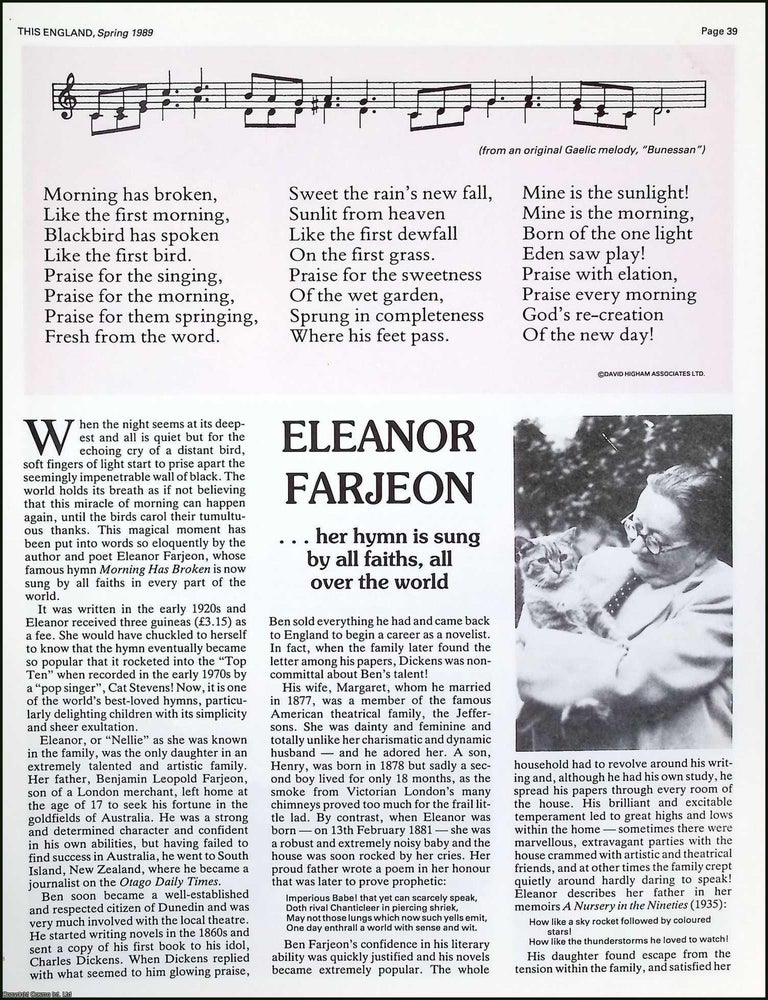 Item #522063 Eleanor Farjeon : English Author, Poet & Playwright, best known for her...
