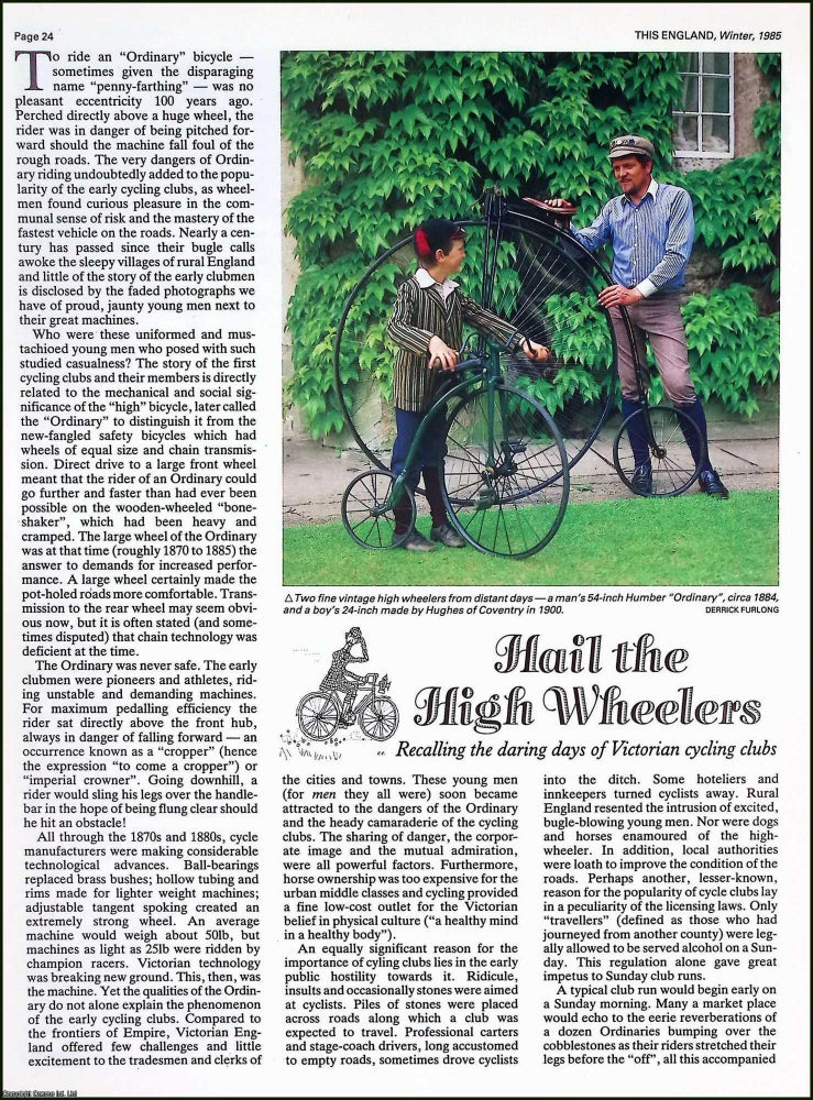 Item #522074 Hail the High Wheelers : Recalling the Daring Days of Victorian Cycling Clubs....