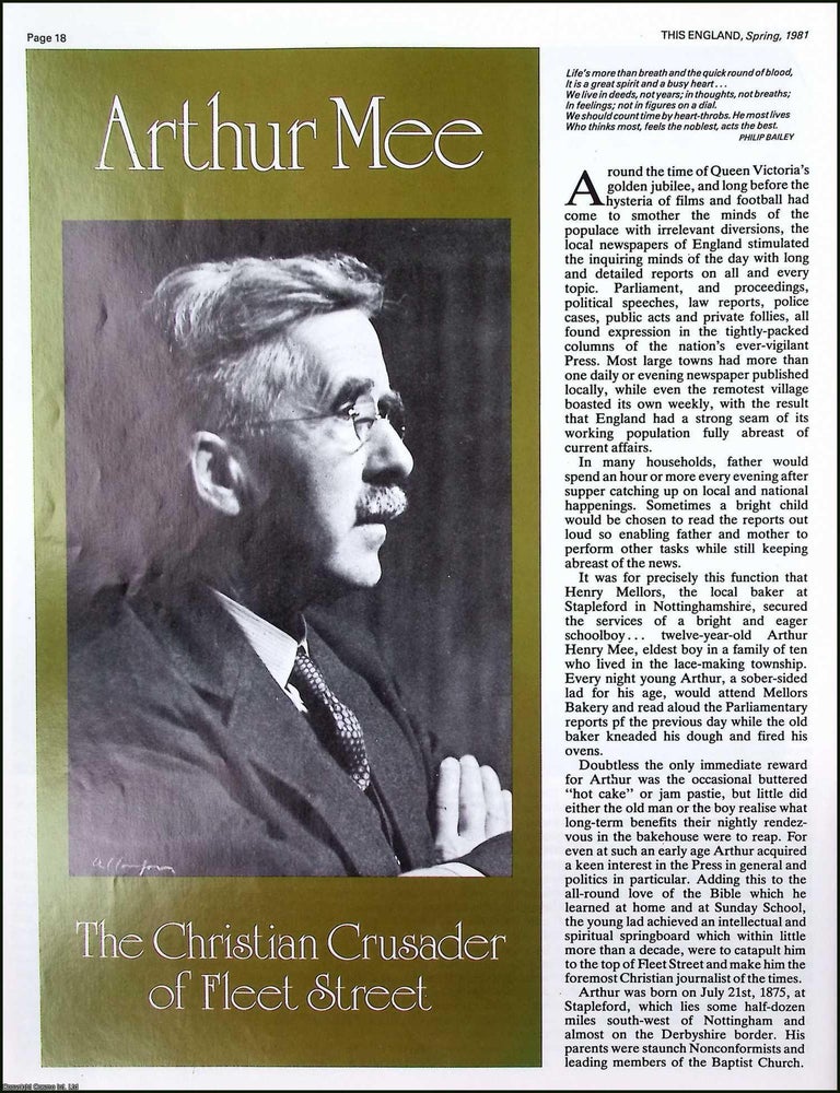 Item #522081 Arthur Mee: English writer, Journalist and Educator. Several pictures and...