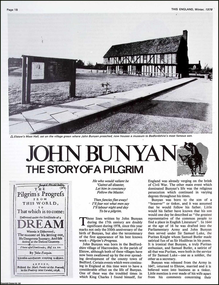 Item #522085 John Bunyan : English Christian Writer, Preacher and Puritan. Several pictures and...