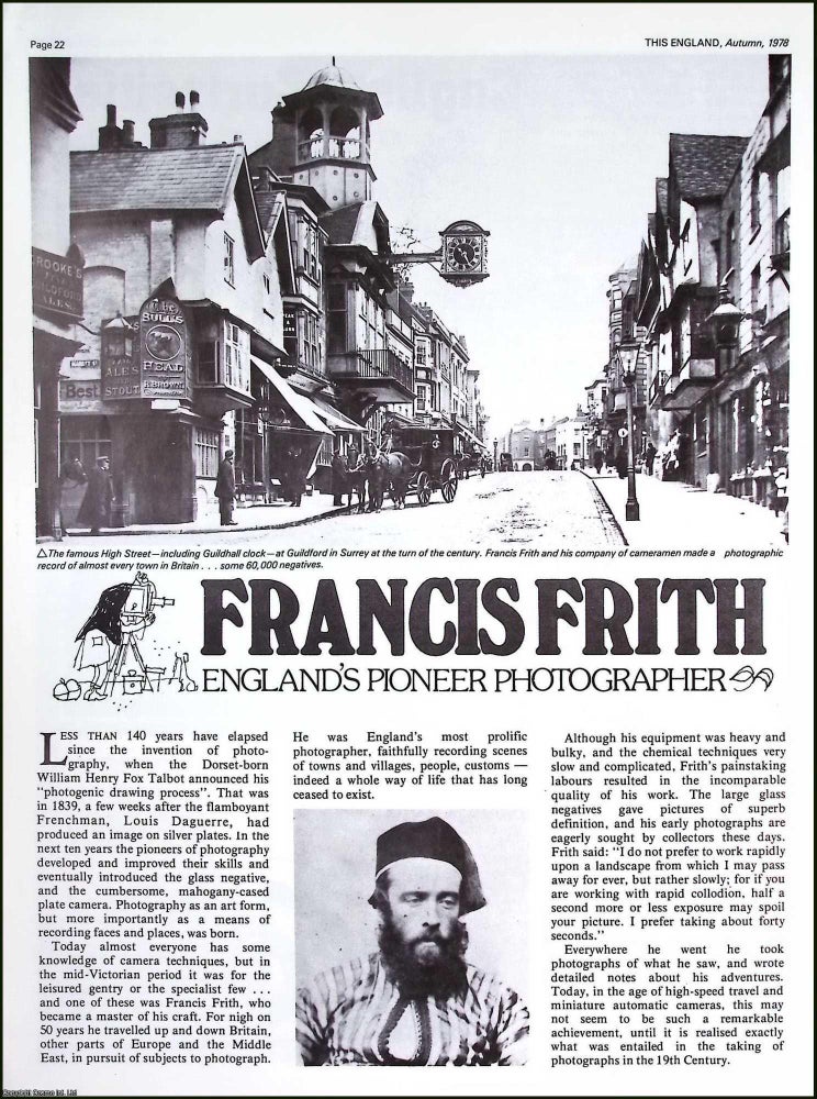 Item #522092 Francis Frith : English Victorian Photographer, Businessman and Publisher. Several...