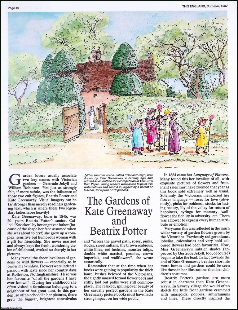 Item #522098 The Gardens of Kate Greenaway and Beatrix Potter. Several pictures and accompanying...