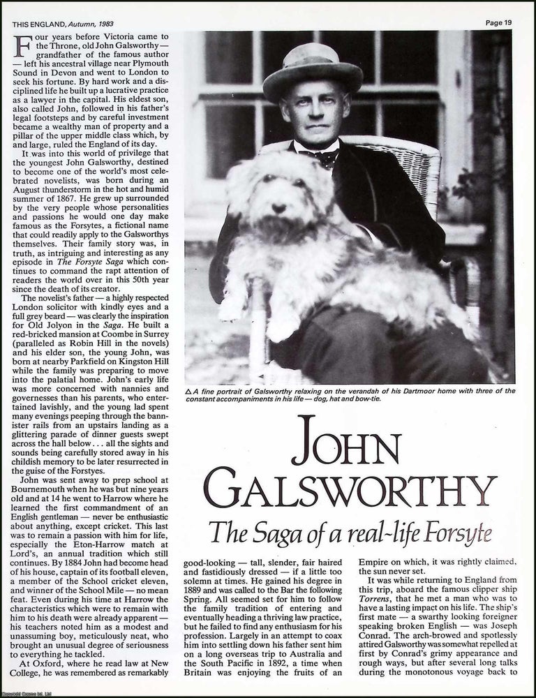 Item #522106 John Galsworthy : English Novelist and Social Commentator. Several pictures and...