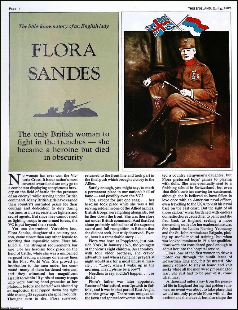 Item #522114 Flora Sandes, 1876&ndash;1956 : Nurse in Serbia in WW1 & later a soldier in the...