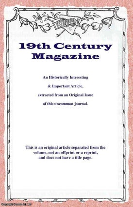 Item #601207 A Word about America. A rare original article from the Nineteenth Century Magazine,...