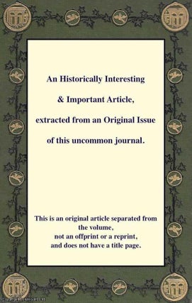 Item #602249 Primitive Natural History. As found in the Bible. A rare original article from the...