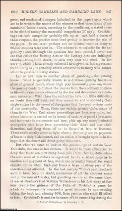 Item #602521 Modern Gambling and Gambling Laws. A rare original article from the Nineteenth...
