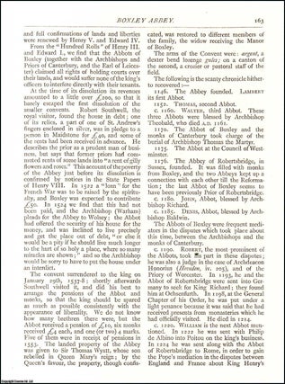 Item #607402 Borley Abbey and The Rood of Grace. An original article from The Antiquary Magazine,...