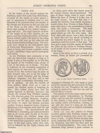 Item #607408 Early Oriental Coins. An original article from The Antiquary Magazine, 1883. Percy...