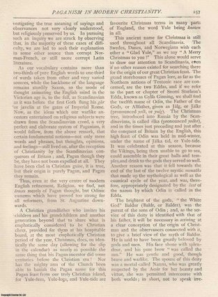 Item #607442 Paganism in Modern Christianity. An original article from The Antiquary Magazine,...