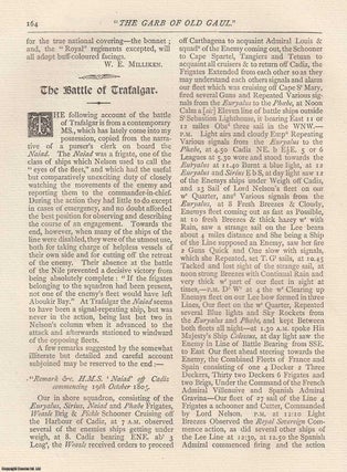 Item #607453 The Battle of Trafalgar. An original article from The Antiquary Magazine, 1881. F....
