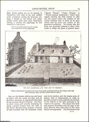 Item #607573 Greenhithe Kent. An original article from The Antiquary Magazine, 1887. J. A....