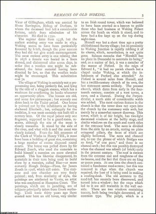 Item #607585 Remains of Old Woking. An original article from The Antiquary Magazine, 1887. A. C....