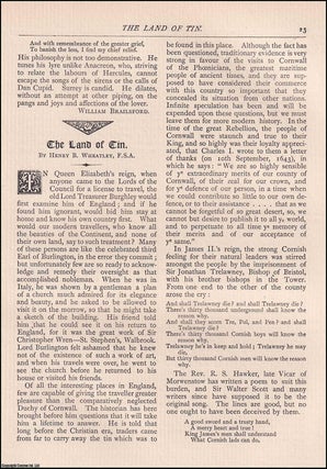 Item #607606 The Land of Tin. An original article from The Antiquary Magazine, 1888. Henry B....