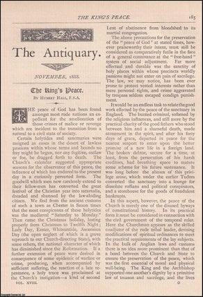 Item #607622 The King's Peace. An original article from The Antiquary Magazine, 1888. Hubert Hall