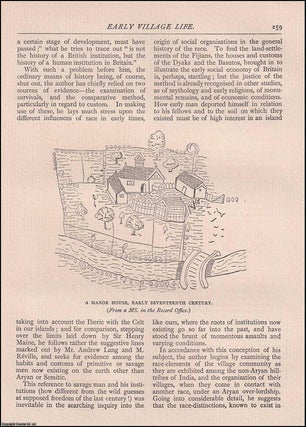 Item #607671 Early Village Life. An original article from The Antiquary Magazine, 1890. Lucy...