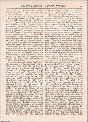 Item #607690 Braic y Ddinas on Penmaenmawr. An original article from The Antiquary Magazine,...