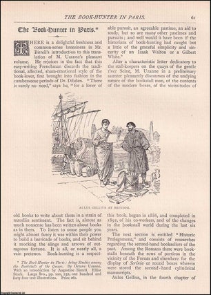 Item #607691 The Book Hunter in Paris. An original article from The Antiquary Magazine, 1894. Stated
