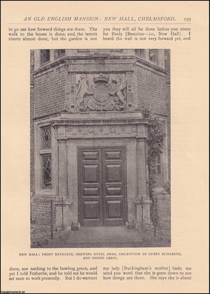 Item #607708 An Old English Mansion: New Hall, Chelmsford. An original article from The Antiquary...