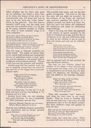 Item #607735 Children's Song in Berwickshire. An original article from The Antiquary Magazine,...