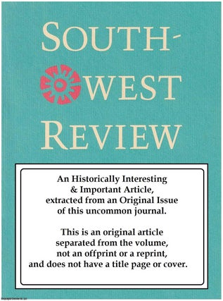 Item #608204 Saving Belinda. An original article from South West Review, 1996. Alyce Miller