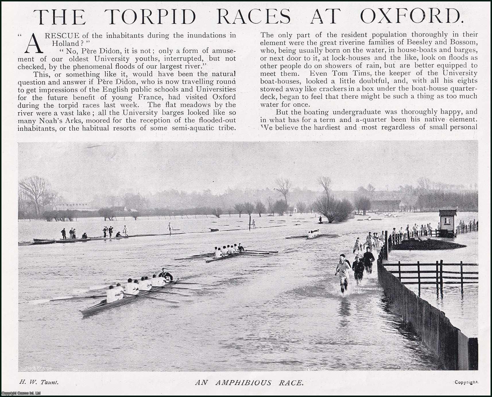 The Torpid Races at Oxford. Several pictures and accompanying text ...