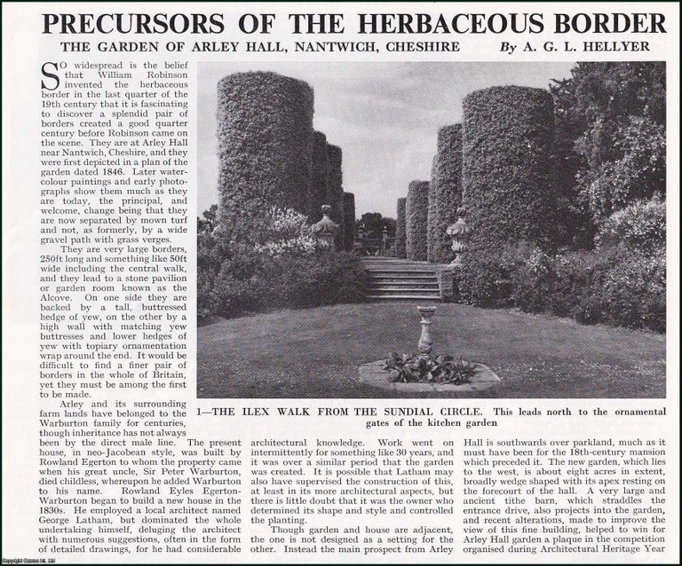 Item #609156 Precursors of The Herbaceous Border: The Garden of Arley Hall, Nantwich, Cheshire....