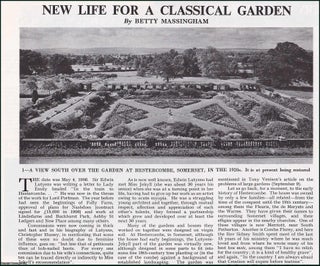 Item #609166 New Life for a Classical Garden at Hestercombe, Somerset. Several pictures and...