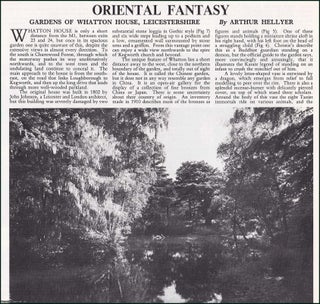 Item #609167 Oriental Fantasy: Gardens of Whatton House Leicestershire. Several pictures and...