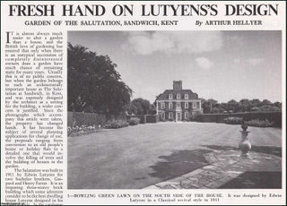 Item #609191 Fresh Hand on Lutyens's Design: Garden of The Salutation, Sandwich, Kent. Several...