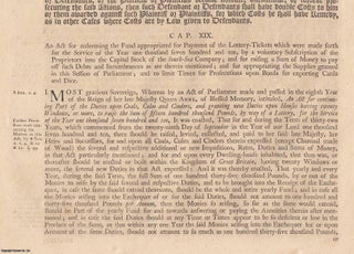 1718 Printing : South Sea Bubble : National Debt Act. King George I.