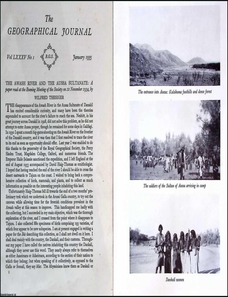 The Awash River and The Aussa Sultanate. An original article from the ...