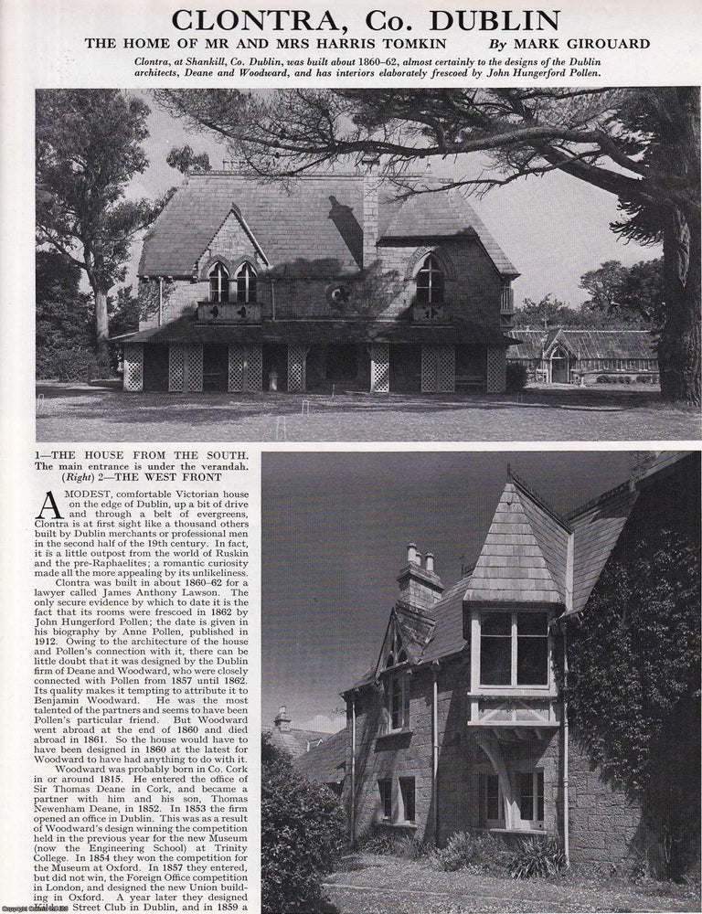 Item #613339 Clontra, Co. Dublin. The Home of Mr and Mrs Harris Tomkin. Several pictures and...
